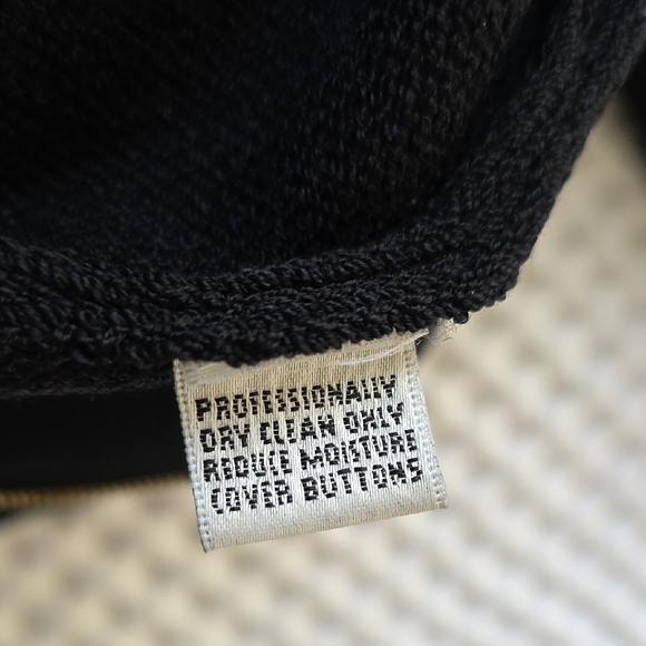 St. John Elegant Black Zip Military Cardigan Coat with Gold  Size 12 - Picture 9 of 16